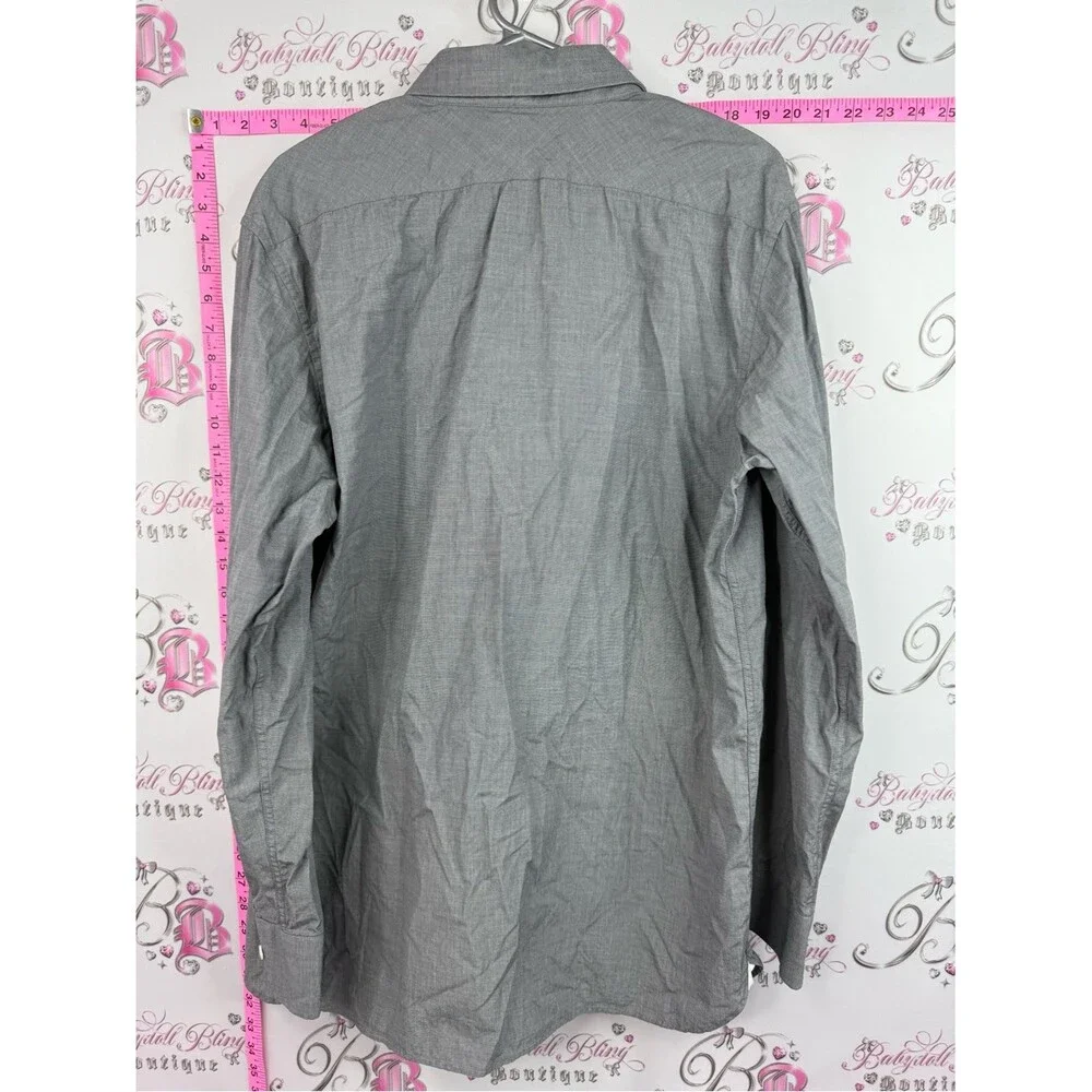 Banana Republic shirt button up Gray Long Sleeve Button-Up Shirt